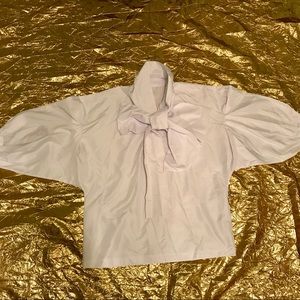 Vintage White Pussybow Blouse